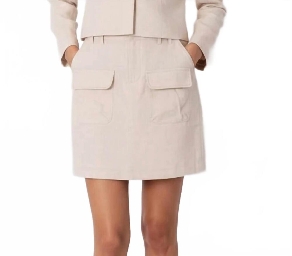 NEW P.CILL linen cargo style skort in beige